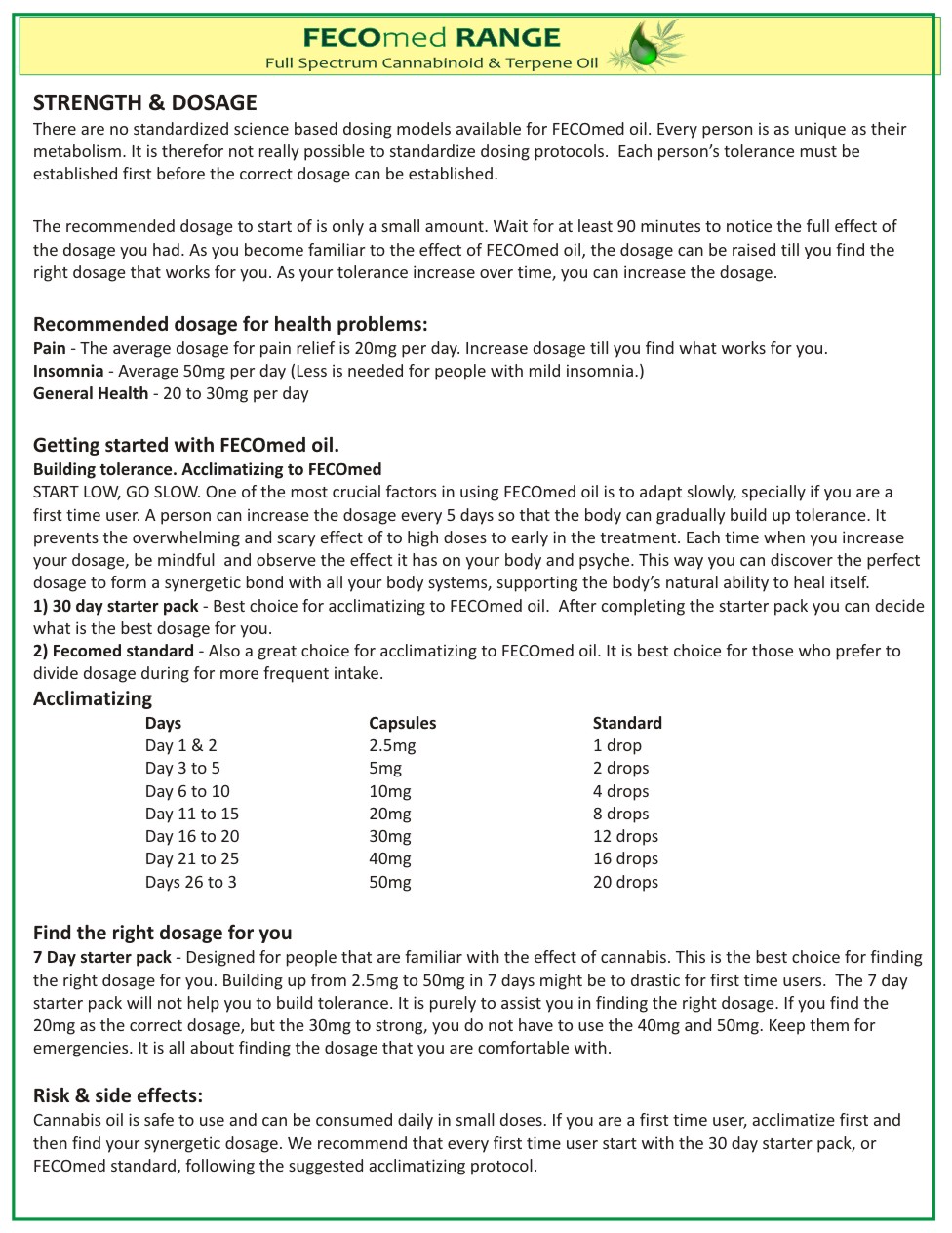 WHAT IS FECOMED SRTENTH DOSAGE PAGE 2