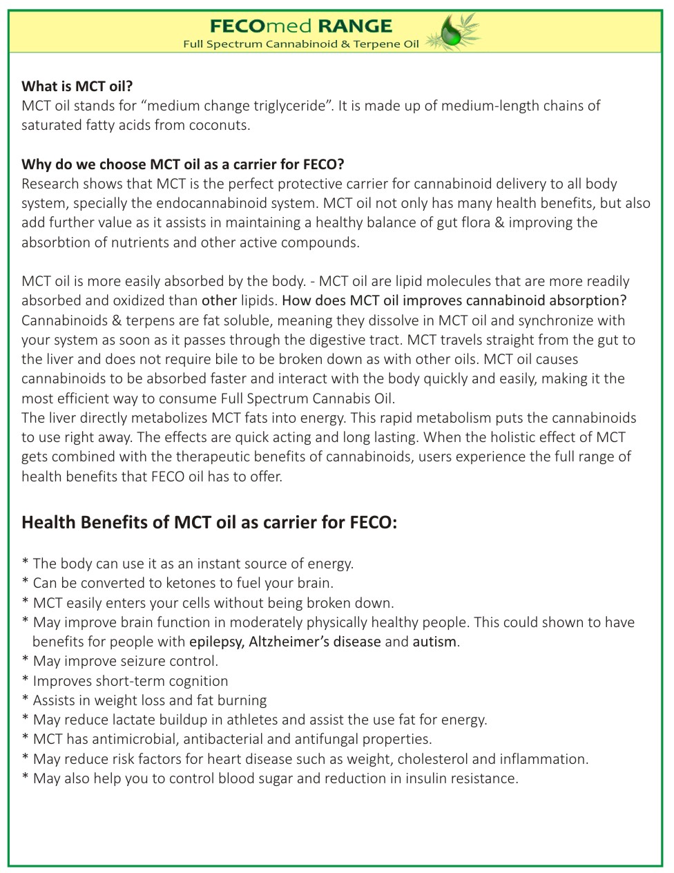 WHAT IS FECOMED MCT OIL  PAGE 3